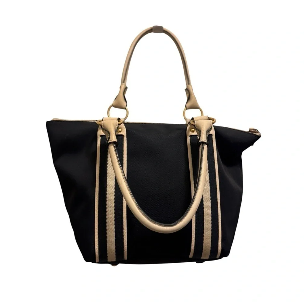 Michael Kors Black and Tan Tote with Structured Design